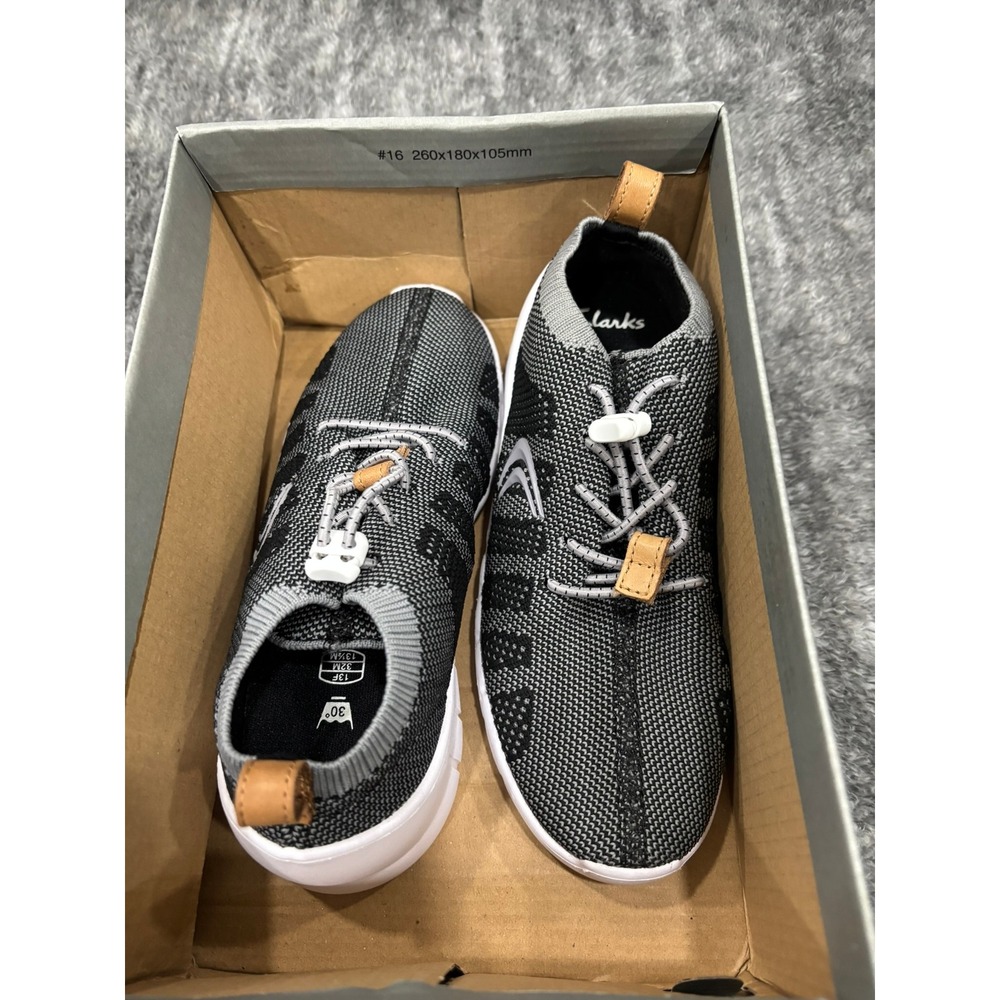 Clarks Sprint Aero Grey Textile Sneakers Toddler 13.5M‎ Lightweight